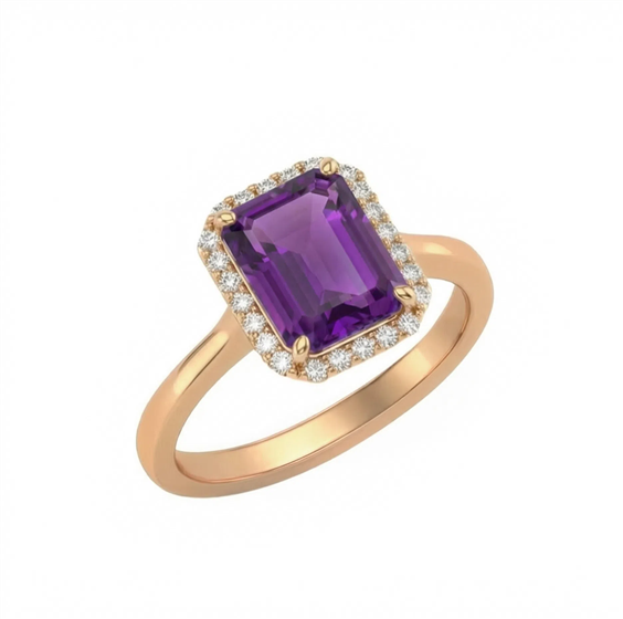 Anello Gazzola Gioielli Donna Amuleto in Oro rosa Quarzo 2.03 Ct AN-1233-16-3-9-13-AM-OT-N-DEF-VS - AN-1233-16-3-9-13-AM-OT-N-DEF-VS